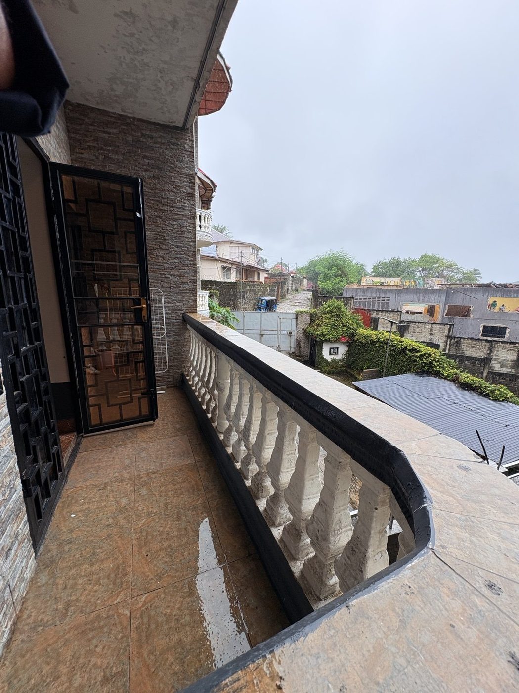 Private balcony with balustrade at Belvoir