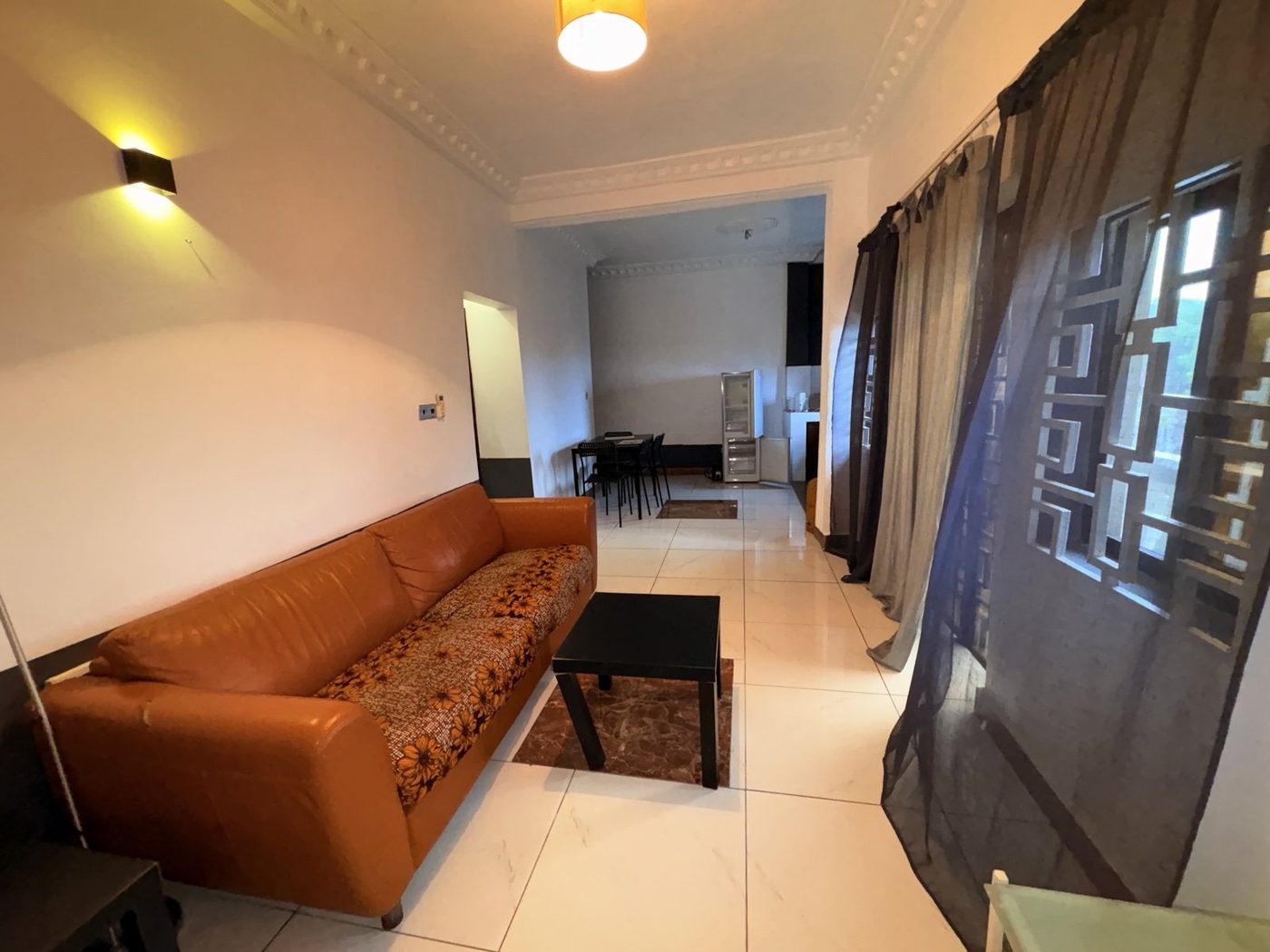 Serviced apartment living room at Belvoir